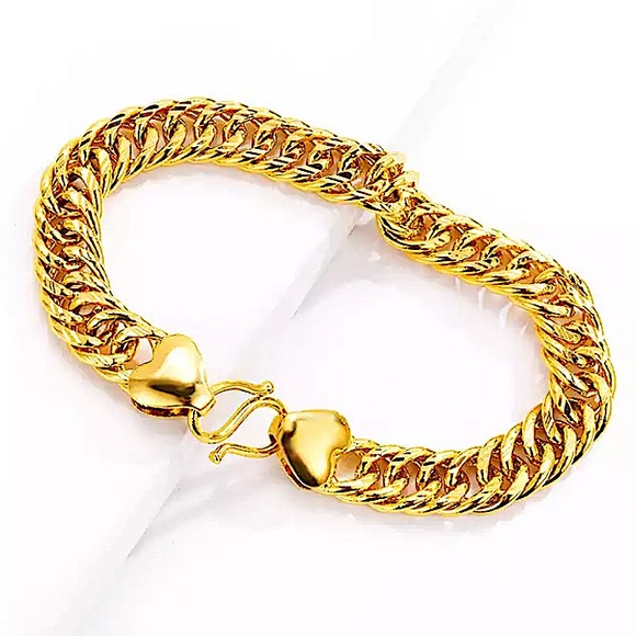 NEW GOLD CHAIN BRACELET WOMEN MENS - Picture 3 of 6